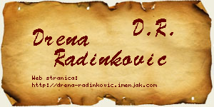 Drena Radinković vizit kartica